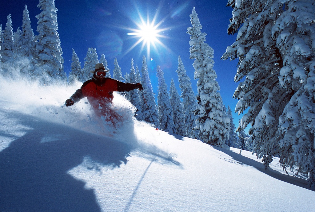 Chase champagne powder with Heavenly Haze in Steamboat Springs, GreenState