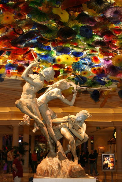 Artist Richard MacDonald's bronze sculpture "Joie de Vivre" is seen in the lobby of the Bellagio during the grand opening reception for The Art of Richard MacDonald presented by Cirque du Soleil gallery April 17, 2008 in Las Vegas, Nevada. | Photo: Getty