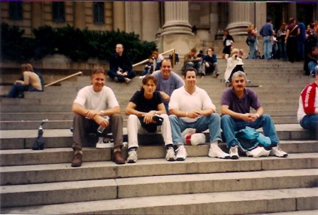 A vintage photo of a meetup of The Waldos at the New York Met. | Photo courtesy of The Waldos